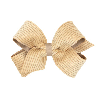 Medium Corduroy Overlay Grosgrain Bow on Clippie, Wee Ones, Alligator Clip, Alligator Clip Hair Bow, cf-type-hair-bow, cf-vendor-wee-ones, Clippie, Clippie Hair Bow, Hair Bow, Hair Bow on Cli