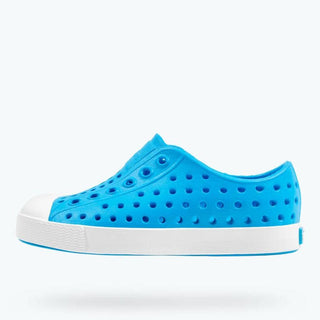 Native Jefferson Shoes - Vivid Blue / Shell White, Native, Native, Native Child, Native Child Shoes, Native Jefferson, Native Jefferson Kids Shoes, Native Jefferson Shoes Vivid Blue Shell Whi