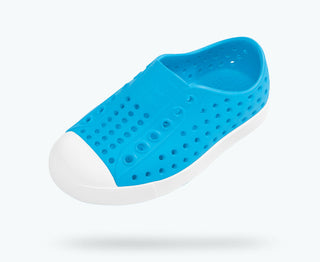 Native Jefferson Shoes - Vivid Blue / Shell White, Native, Native, Native Child, Native Child Shoes, Native Jefferson, Native Jefferson Kids Shoes, Native Jefferson Shoes Vivid Blue Shell Whi