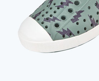 Native Jefferson Print Shoes - Folk Green / Shell White / Onyx Lightning, Native, Boys Shoes, cf-size-c4, cf-type-shoes, cf-vendor-native, Green, Jefferson, Kids Shoes, Lightning, Native Chil