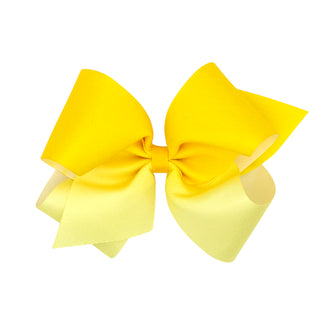 Yellow Ombre Color-Block Print Hair Bow on Clippie, Wee Ones, Alligator Clip, Alligator Clip Hair Bow, cf-size-king, cf-size-medium, cf-size-mini, cf-type-hair-bow, cf-vendor-wee-ones, Clippi