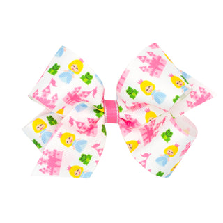 Castle Print Hair Bow on Clippie, Wee Ones, Alligator Clip, Alligator Clip Hair Bow, Castle Print Hair Bow, cf-size-king, cf-size-medium, cf-type-hair-bow, cf-vendor-wee-ones, Clippie, Clippi