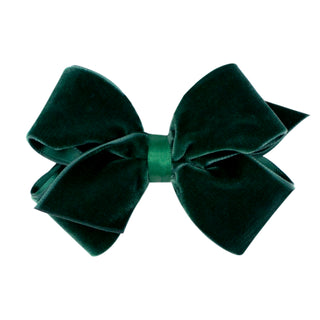 Mini Classic Velvet Hair Bow on Clippie, Wee Ones, All Things Holiday, cf-type-hair-bow, cf-vendor-wee-ones, Christmas Bow, Hair Bow, Holiday Hair Bow, Mini Classic Velvet Hair Bow on Clippie