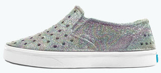 Native Miles Bling Shoes - Disco Bling / Shell White, Native, Disco Glitter, Glitter Miles, Glitter Natives, Miller Bling, Miller Glitter, Native Bling, Native Child, Native Child Shoes, Nati