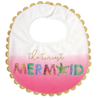 Mud Pie Mermaid Ombre Bib, Mud Pie, Bib, Bibs, Black Friday, Cyber Monday, Els PW 5060, Els PW 8258, End of Year, End of Year Sale, JAN23, KicKee Pants Natural Mermaid, Mermaid, Mermaid Sequi