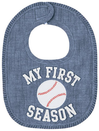 Mud Pie My First Season Baseball Bib, Mud Pie, Baby Bib, Baby Boy, Baby Boy Gift, Baseball, Baseball Bib, Boy Gift, JAN23, Mud Pie Baseball, Mud Pie Bib, My First Season, Rookie, Bib - Basica