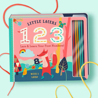 Little Lacers 123 Board Book, Familius LLC, Board Book, Book, Books, Familius Board Book, Lacing Card, Lacing Card Book, Little Lacers 123 Board Book, Book - Basically Bows & Bowties