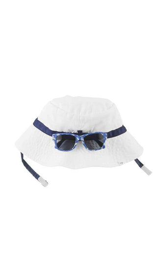 Mud Pie Stripe Hat & Sunglasses Set, Mud Pie, Boys Sun Hat, cf-type-sun-hat, cf-vendor-mud-pie, CM22, JAN23, Mud Pie, Mud Pie Hat, Mud Pie Stripe Hat & Sunglasses Set, Sun Hat, Sun Hat - Basi