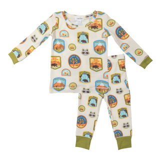 Angel Dear National Parks Patches Lounge Wear Set, Angel Dear, angel Dear, Angel Dear Fall 2022, Angel Dear Lounge Wear Set, Angel Dear loungewear, Angel Dear Pajama Set, Angel Dear Pajamas, 