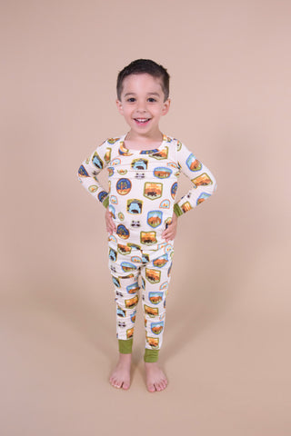 Angel Dear National Parks Patches Lounge Wear Set, Angel Dear, angel Dear, Angel Dear Fall 2022, Angel Dear Lounge Wear Set, Angel Dear loungewear, Angel Dear Pajama Set, Angel Dear Pajamas, 