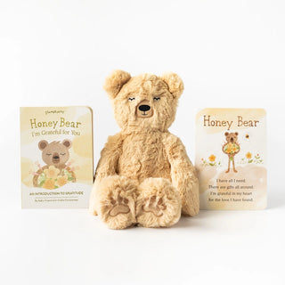 Slumberkins Honey Bear Kin & Lesson Book - Gratitude, Slumberkins, cf-type-toys, cf-vendor-slumberkins, Gratitude, Honey Bear, Plush Toy, Slumberkins, Slumberkins Gratitude, Slumberkins Honey