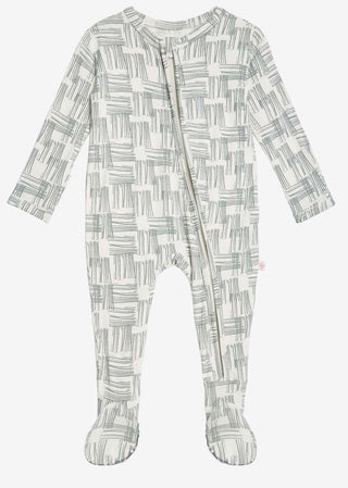 Posh Peanut Rivers Gray Zippered Footie, Posh Peanut, Baby, Cyber Monday, Els PW 8258, End of Year, End of Year Sale, Footie with Zipper, Gender Neutral, Infant, Posh PEanut, Posh Peanut Foot