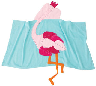 Mud Pie Flamingo Hooded Towel, Mud Pie, Cyber Monday, Els PW 8258, End of Year, End of Year Sale, Flamingo, Flamingo Towel, JAN23, Mud Pie, Mud Pie Flamingo, Mud Pie Towel, Towel, Towel - Bas