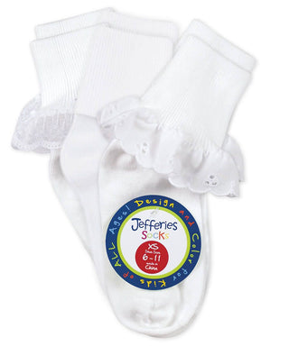 Jefferies Eyelet Turn Cuff & Lace 3 Pack Sock Set, Jefferies Socks, Back to School, cf-size-infant-shoe-size-1-4, cf-size-medium-shoes-sizes-12-6, cf-size-newborn-shoe-size-0-1, cf-size-small