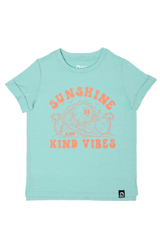 RAGS Short Rolled Sleeve Kids Tee - Sunshine & Kind Vibes, RAGS, CM22, MovingSummer2022, RAGS, RAGS Kids Tee, RAGS Short Rolled Sleeve Kids Tee, Rags SS22, RAGS Sunshine & Kind Vibes, Rags T-