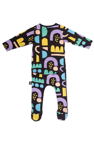 RAGS Infant Rag Romper w/Footies - Abstract Rainbow, RAGS, Abstract Rainbow, CM22, JAN23, MovingSummer2022, RAGS, RAGS Infant Rag Romper, RAGS Infant Rag Romper with Footies, Rags Retailer Ex