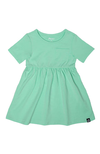 RAGS Essentials Short Sleeve Dress - Cabbage, RAGS, Cabbage, CM22, JAN23, MovingSummer2022, RAGS, Rags Cabbage, RAGS Dress, RAGS Essentials Short Sleeve with Chest Pocket Dress, RAGS Girls, R