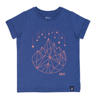 RAGS Short Rolled Sleeve Kids Tee - Geostar - Coastal Fjord, RAGS, cf-size-11-12y, cf-size-2t, cf-size-3-4y, cf-size-5-6y, cf-size-7-8y, cf-type-tee, cf-vendor-rags, CM22, Geostar, MovingSumm