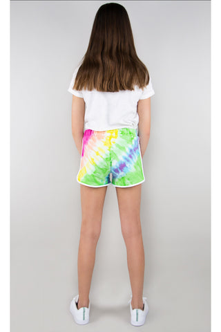 Tractr Girls French Terry Tie-Dye Shorts (7-14), Tractr, Camp, Camp Clothing, CM22, Els PW 5060, French Terry Tie-Dye Shorts, Shorts, Summer Sale, Terry Tie-Dye Shorts, Tie Dye, Tie Dye Short