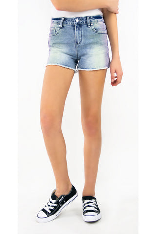 Tractr Girls Ombre Fray Hem Brittany Short (7-14), Tractr, Denim Shorts, Els PW 5060, Ombre Fray Hem Brittany Short, Shorts, Summer Sale, Tractr, Tractr (7-14), Tractr Girls, Tractr Girls Bri