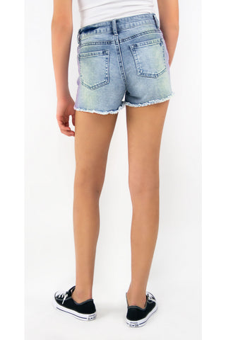 Tractr Girls Ombre Fray Hem Brittany Short (7-14), Tractr, Denim Shorts, Els PW 5060, Ombre Fray Hem Brittany Short, Shorts, Summer Sale, Tractr, Tractr (7-14), Tractr Girls, Tractr Girls Bri