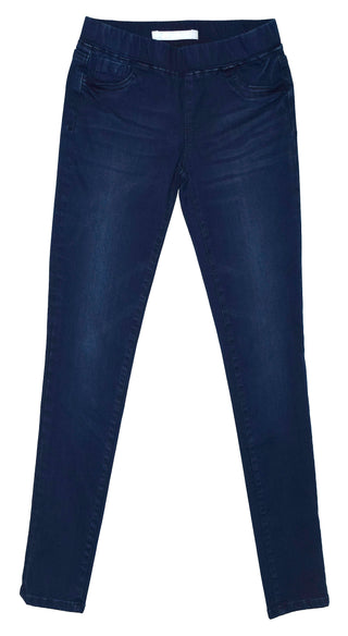 Tractr Dark Indigo Pull-On Jegging (4-6X), Tractr, cf-size-4, cf-type-jeans, cf-vendor-tractr, Denim, Girls Jeggings, Jeans, Jeggings, Tractr, Tractr Dark Indigo, Tractr Dark Indigo Pull-On J