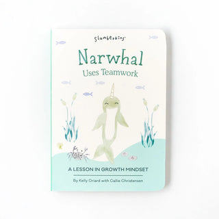 Slumberkins Narwhal Mini & Narwhal Lesson Book - Growth Mindset, Slumberkins, Plush Toy, Slumberkins, Slumberkins Growth Mindset, Slumberkins Narwhal Mini & Narwhal, Slumberkins Narwhal Mini 