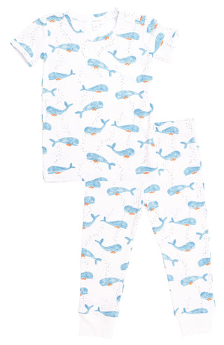 Angel Dear Cutey Whales S/S Loungewear Set, Angel Dear, Angel Dear, Angel Dear Cutey Whales, Angel Dear Loungewear Set, Angel Dear Pajama Set, Angel Dear Pajamas, Angel dear Spring 2021, CM22