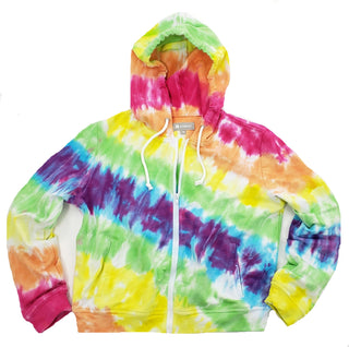 Tractr Girls French Terry Tie-Dye Hoodie (7-14), Tractr, Camp, Camp Clothing, Els PW 5060, Hoodie, Rainbow Tie Dye, Summer Sale, Tie Dye, Tie Dye Hoodie, Tractr, Tractr (7-14), Tractr Girls, 