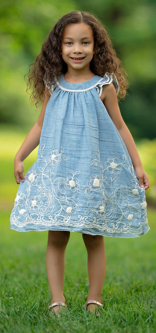 Isobella & Chloe Terilee Dress, Isobella & Chloe, Chambray Dress, Dress, Dress for Girls, Dresses, Easter, Girls, Hi Lo Dress, Isoballa & Chloe Dress, Isobella & Chloe, Isobella and Chloe, Is