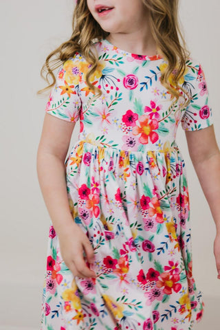 Mila & Rose Life in Full Bloom S/S Pocket Twirl Dress, Mila & Rose, cf-size-2t, cf-type-dress, cf-vendor-mila-&-rose, CM22, Life in Full Bloom, Mila & Rose, Mila & Rose Life in Full Bloom S/S