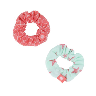 Baby Bling Scrunchie 2 Pack - Coral Mermaid, Baby Bling, Baby Bling Coral Mermaid, Baby Bling Coral Scales, Baby Bling Scrunchie 2 Pack, Baby Bling Scrunchie 2 Pack - Coral Mermaid, Baby Blin