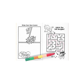 Ooly Mini Traveler Coloring & Activity Kit - Superkids & Pets, Ooly, Art Supplies, Book, Camp Gift, Camp Gifts, cf-type-toys-&-books, cf-vendor-ooly, Coloring & Activity Kit, Coloring Book, O