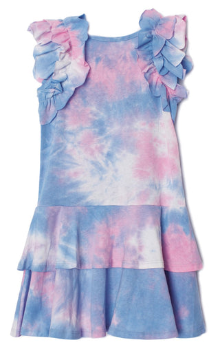 Isobella & Chloe Sunny Smile Dress - Blue Tie Dye, Isobella & Chloe, Black Ruffle dress, Dress, Dresses, Els PW 5060, Isobella & Chloe, Isobella & Chloe Sunny Dress, Isobella & Chloe Sunny Sm