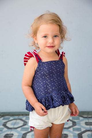 Isobella & Chloe Pearlette Bloomer & Tank Set - Navy, Isobella & Chloe, 4th of July, 4th of July Dress, 4th of July Outfit, Fourth of July, Infant Girls, Isobella & Chloe, Isobella & Chloe Pe