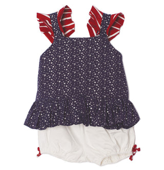 Isobella & Chloe Pearlette Bloomer & Tank Set - Navy, Isobella & Chloe, 4th of July, 4th of July Dress, 4th of July Outfit, Fourth of July, Infant Girls, Isobella & Chloe, Isobella & Chloe Pe