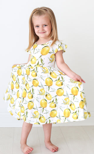 Posh Peanut Lemon Twirl Dress, Posh Peanut, Black Friday, Cyber Monday, Dress, Lemons, Posh Peanut, Posh Peanut Carolina Floral, Posh Peanut Carolina Floral Twirl Dress, Posh Peanut Lemon, Po