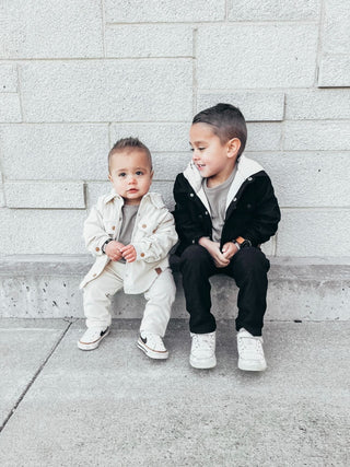 Little Bipsy Corduroy Shacket - Oat, Little Bipsy Collection, JAN23, Little Bipsy, Little Bipsy Collection, Little Bipsy Corduroy Shacket, Little Bipsy Fall, Little Bipsy Fall 2022, Oat, Coat