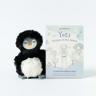 Slumberkins Black / White Penguin Mini & Yeti Lesson Book, Slumberkins, All Things Holiday, Black & White Penguin, Book, Books, Christmas Slumberkins, Christmas Toy, Plush Toy, Slumberkins, S