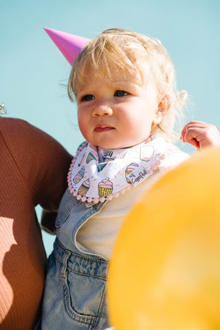 Copper Pearl Celebration Fashion Trimmed Bandana Bib Set, Copper Pearl, 1st Birthday, 1st Birthday Bib, Baby Shower, Baby Shower Gift, Bandana Bib Set, Bandana Bibs, Bandanna Bibs, Birthday, 