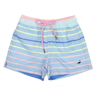 Properly Tied LD Swim Trunk in Santa Monica Stripe, Properly Tied, Boys Swimwear, CM22, Little Ducklings, Properly Tied, Properly Tied Swim, Swim Trunks, Swimwear - Basically Bows & Bowties