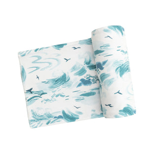 Angel Dear Ocean Waves Bamboo Swaddling Blanket, Angel Dear, angel Dear, Angel Dear Ocean Waves, Angel Dear SS22, Angel dear Swaddle, Angel Dear Swaddling Blanket, cf-type-swaddle-blanket, cf