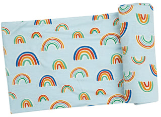 Angel Dear Blue Rainbows Bamboo Swaddling Blanket, Angel Dear, angel Dear, Angel Dear Blue Multi Rainbows, Angel Dear Blue Multi Rainbows Bamboo Swaddling Blanket, Angel Dear Fall 2020, Angel