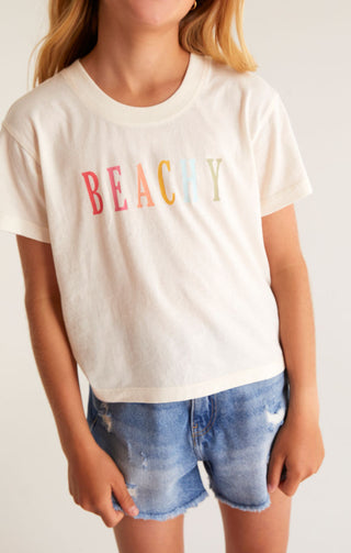 Z Supply Girls Coastal Beachy Tee - White Sand, Z Supply, JAN23, Top, Tween Girl, tween girls, Tween Girls Clothing, Z Supply, Z Supply Girls, Z Supply Girls Coastal Beachy Tee, Z Supply Girl