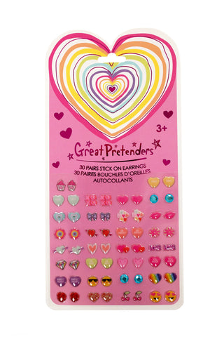 Great Pretenders Heart Stick on Earring Set, Great Pretenders, cf-type-earrings, cf-vendor-great-pretenders, Creative Education, Earrings, EB Girls, Great Pretenders, Great Pretenders Stick o