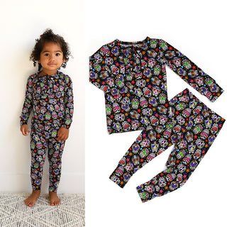 Gigi and Max Cecilia Ruffle 2pc Pajama Set, Gigi and Max, 2pc Pajama Set, Bamboo Pajama, CM22, Gigi & Max, Gigi & Max Halloween, Gigi and Max, Gigi and Max Cecilia, Gigi and Max Pajama Set, H