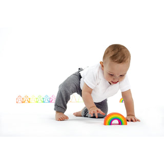 Dena Neon Rainbow Small Stacking Toy, Dena, Dena, Dena Neon Rainbow, Dena Neon Rainbow Small Stacking Toy, Dena Teether, Dena Toy, Raibbow Teething Toy, Rainbow, Rainbow Teether, Rainbow Teet