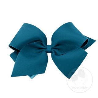 King Overlay Grosgrain Bow on Clippie (50+ Colors), Wee Ones, cf-size-antique-white, cf-size-aqua, cf-size-black, cf-size-blue, cf-size-blue-vapor, cf-size-coffee, cf-size-colonial-rose, cf-s