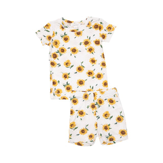 Angel Dear Sunflower Ditsy S/S Loungewear Set w/Shorts, Angel Dear, Angel Dear, Angel Dear Loungewear Set, Angel Dear Pajama Set, Angel Dear Pajamas, Angel Dear S/S Loungewear Set w/Shorts, A