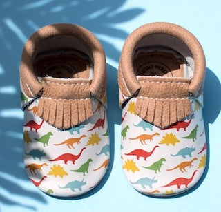 Freshly Picked Dinos City Soft Sole Moccasins, Freshly Picked, Dino, Dino Mocs, Dinosaur, Dinosaurs, Freshly Picked, Freshly Picked Gender Neutral, Freshly Picked Moc, Freshly Picked Moccasin